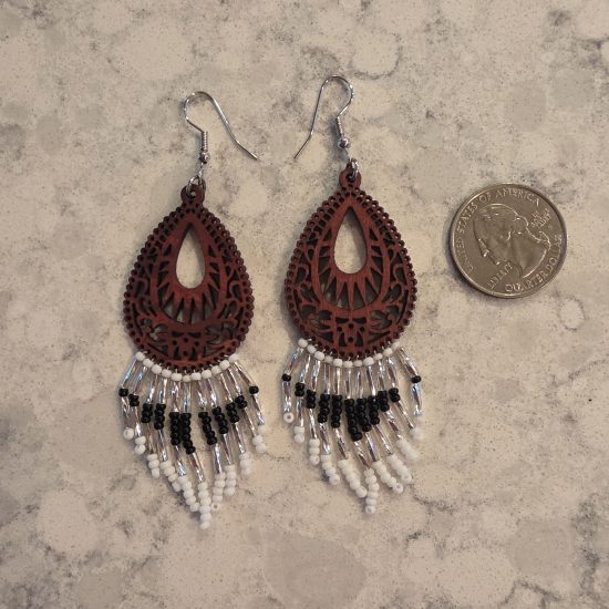 Deco Noir Teardrop Earrings