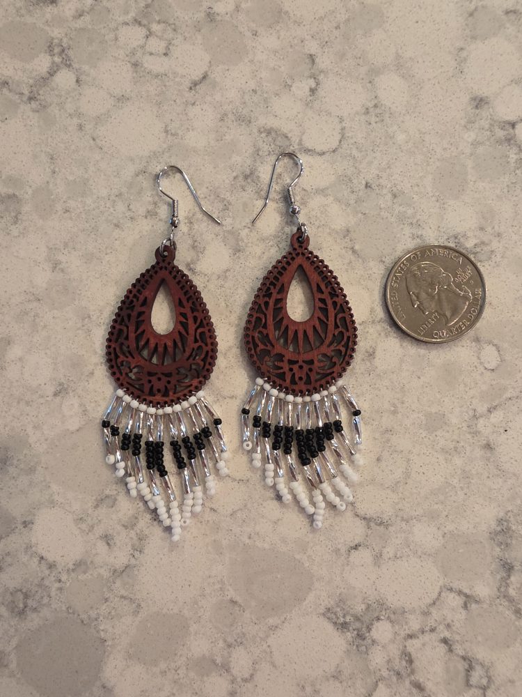 Deco Noir Teardrop Earrings